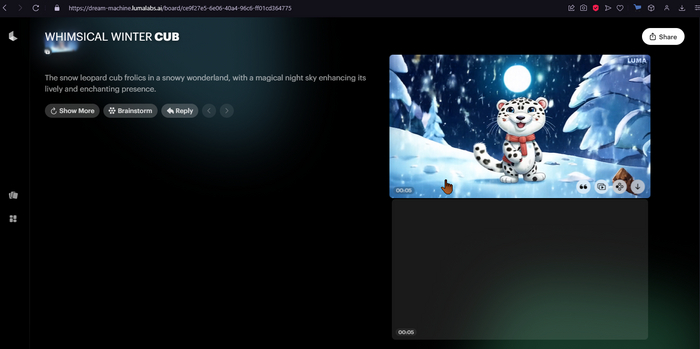 Нейросеть Lumalabs.