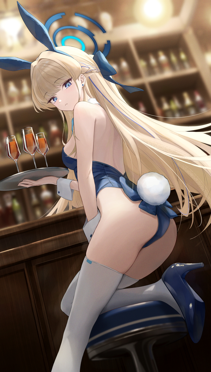 Asuma Toki #016 , Anime Art, Blue Archive, Asuma Toki, ,  , , ,  , , , ,  , Bunnysuit, 