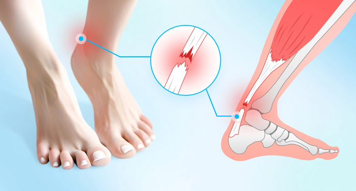 Порванное ахиллово сухожилие из сети