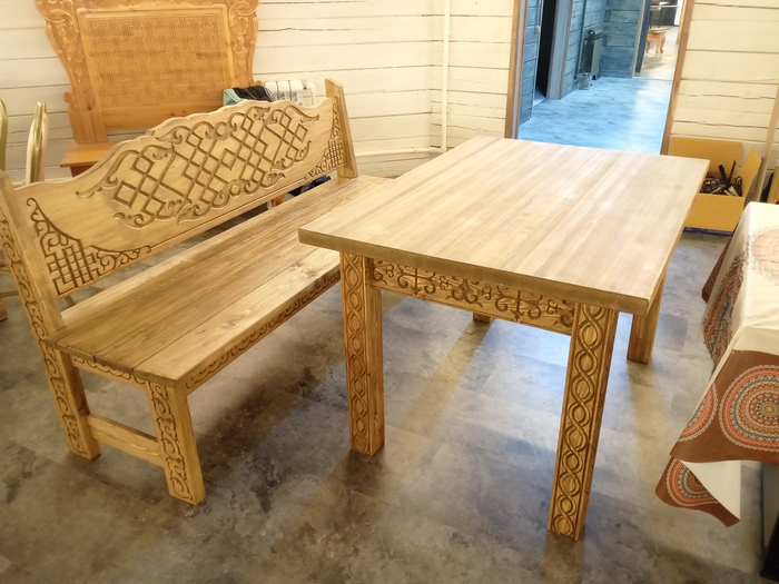 Скамейка и стол из лиственницы