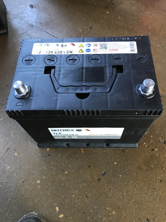 Аккумулятор ASIA STANDART 72 Ah, 620 A, 258 х 175 х 221 обр.