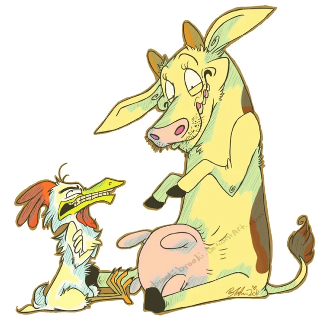 Cow & Chicke is a case where even not super beautiful Fan Art has a character design much better than their real ones! - Cartoon network, Art