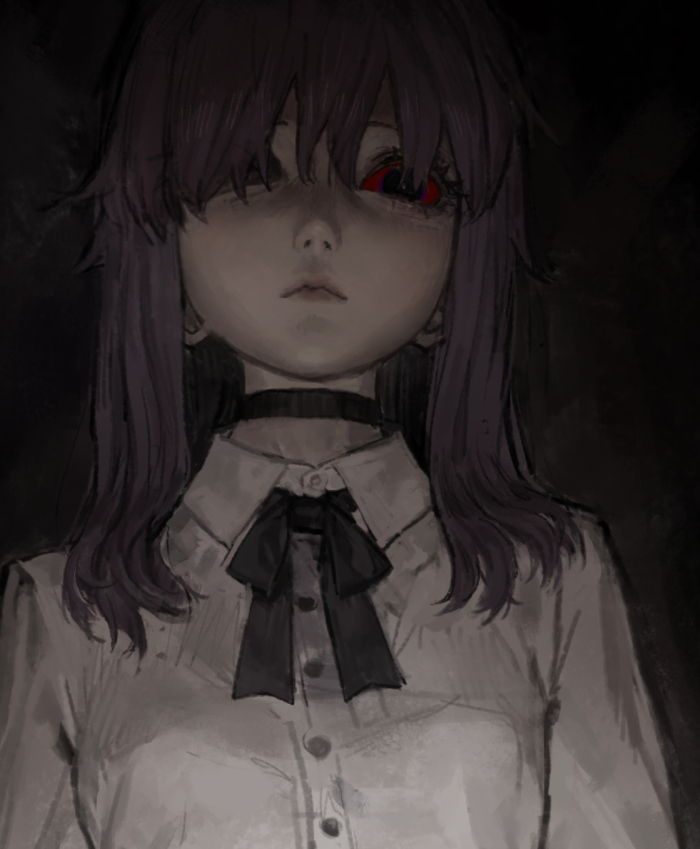 Miside #008 , Anime Art, Miside, ,  , , , , , , Creepy Mita (Miside)