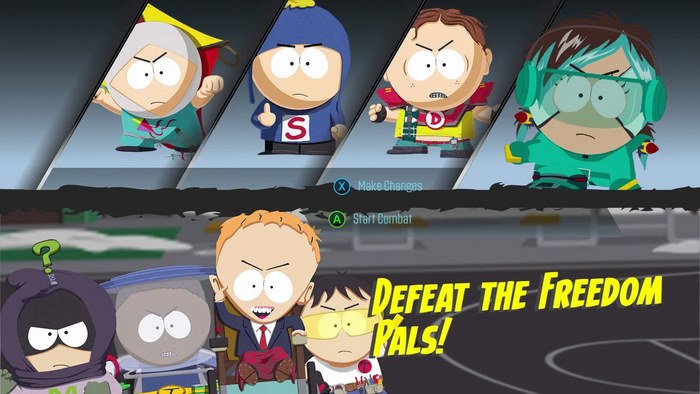 интро боя с противниками и выбор своих союзников.