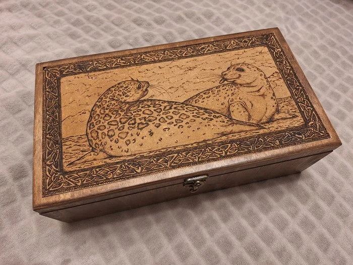 Keepers of Tea - My, Seal, Seal, Casket, Pyrography, Needlework without process