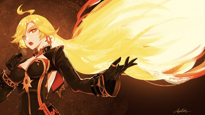 Волосы огонь