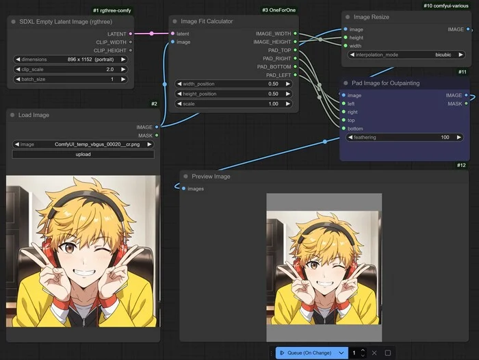 ComfyUI node for calculating resize & padding images under latent - My, Artificial Intelligence, Comfy, Python