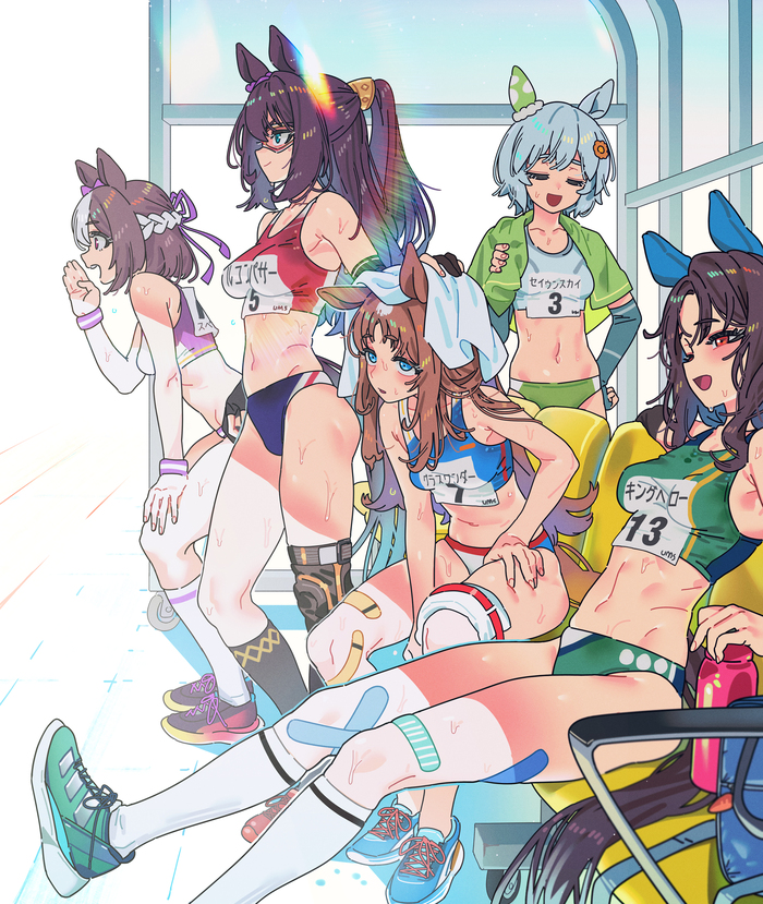   , Anime Art, Uma Musume Pretty Derby, Special Week, El condor pasa, Animal Ears, ,  , , Grass Wonder, Seiun Sky, King Halo