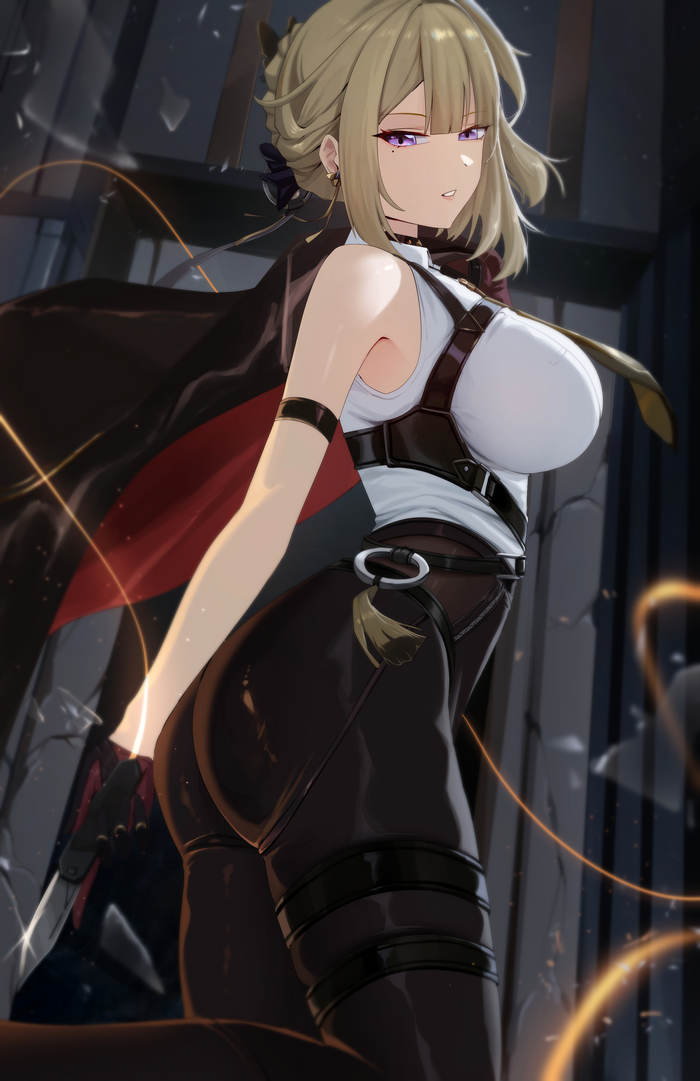 Evelyn Chevalier #007 , Anime Art, Zenless Zone Zero, Evelyn Chevalier (zzz), , , , Sideboob, , 