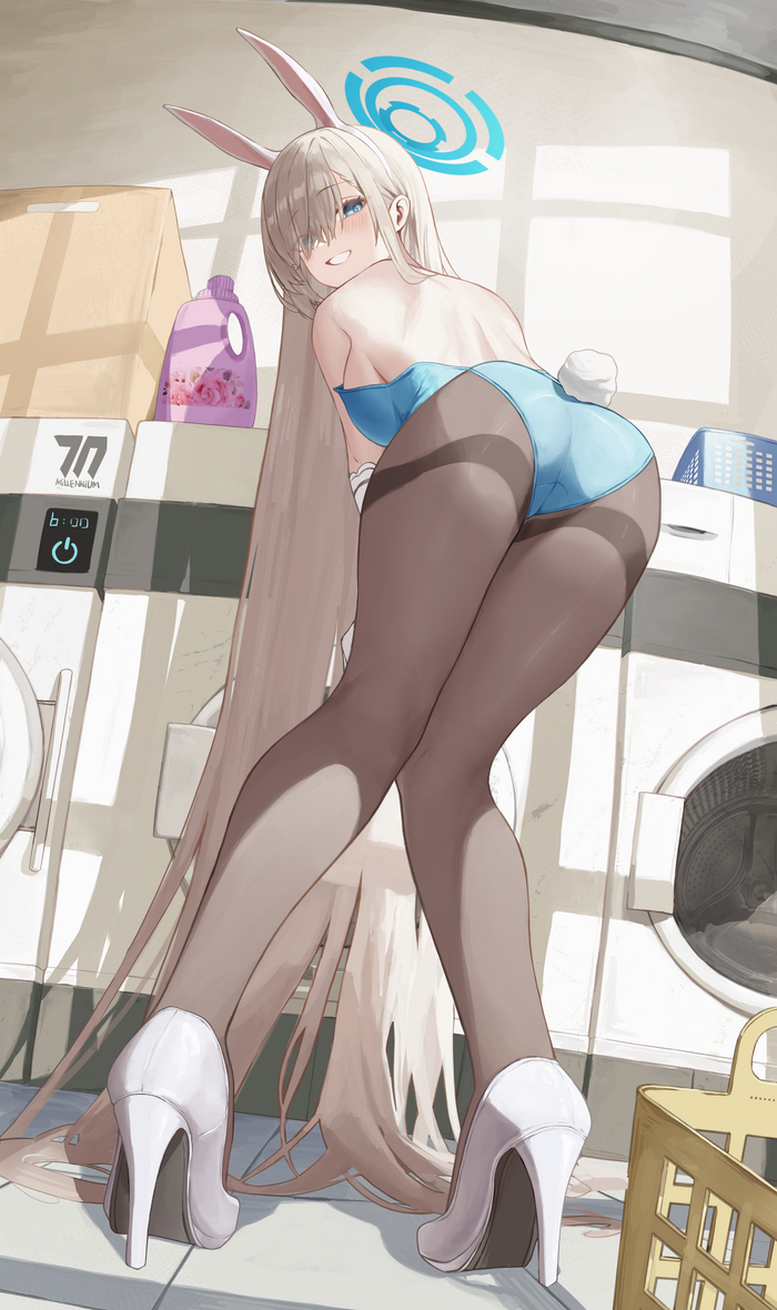 Ichinose Asuna #022 , Anime Art, Blue Archive, Ichinose Asuna, ,  , Bunnysuit, ,  , ,    ,  , , ,  , , 