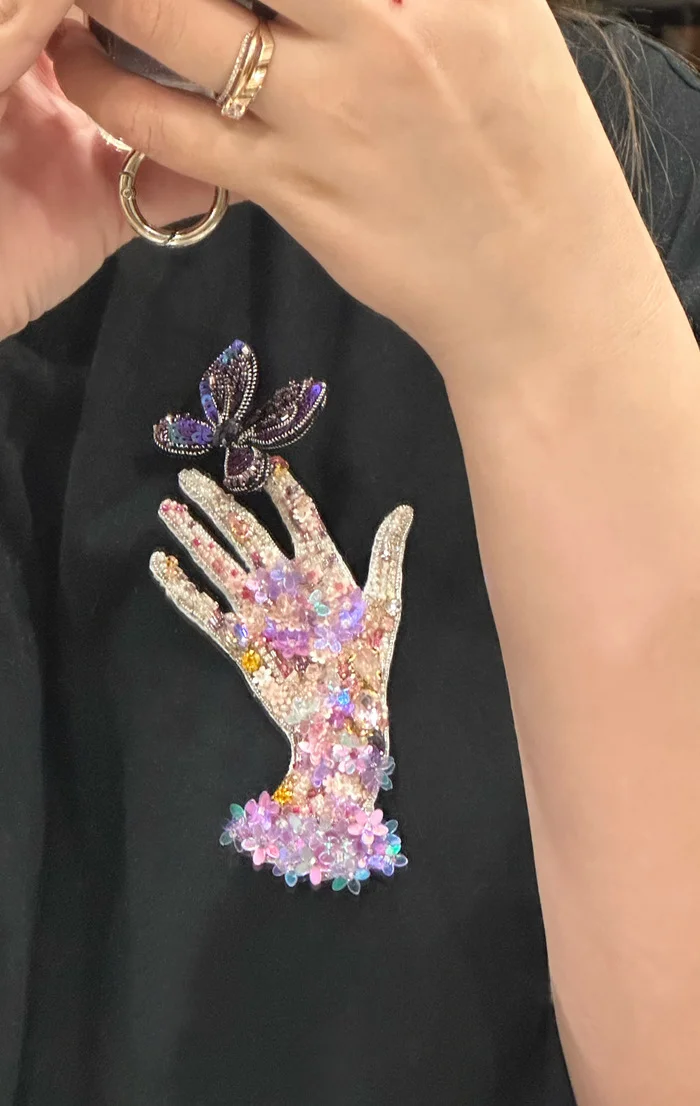 Made a double brooch so you can wear the brooch while you wear the brooch - My, Vertical video, Brooch, Handmade, Video, Longpost