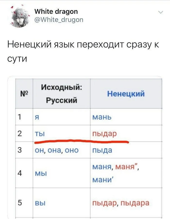 Peculiarities of studying the Nenets language - Humor, Strange humor, Picture with text