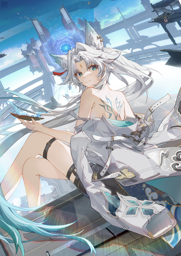 Feixiao , Anime Art, , , Honkai: Star Rail, Feixiao (Honkai: Star Rail), Animal Ears, Miya-chan (lightning0730)