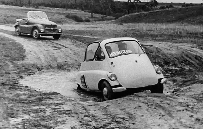  BMW Isetta ()  Kleinschnittger    , 1956 .       ,    bubble-cars, -.