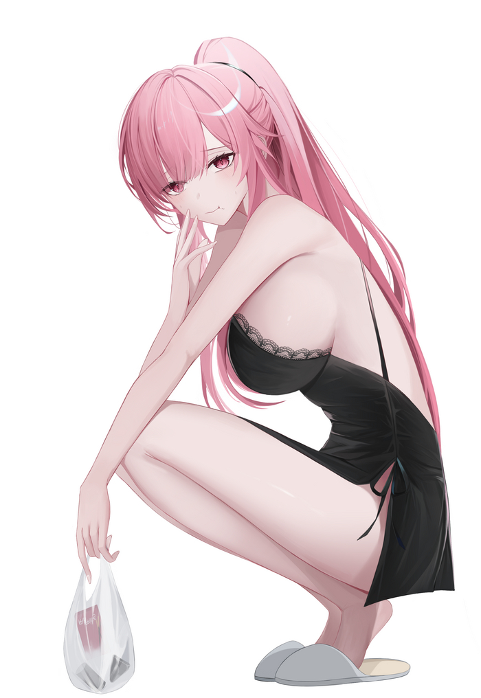 Mori calliope #001 , Anime Art, Hololive, Mori Calliope, , Sideboob, ,  , , 