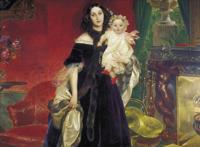 Портрет М. А. Бек кисти К. Брюллова