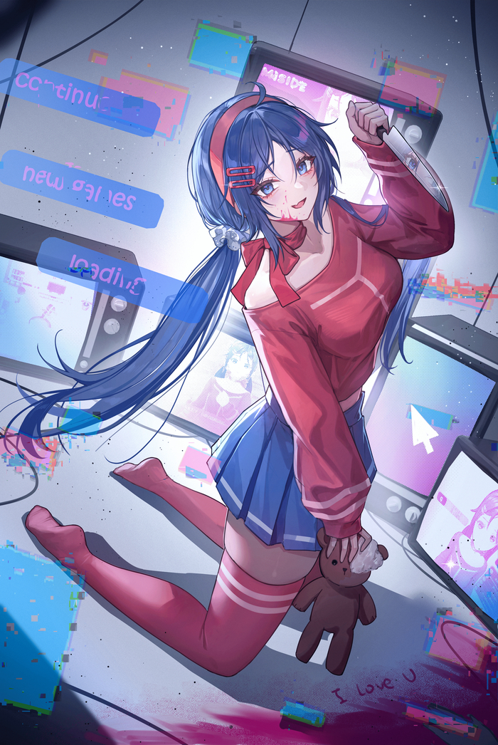 Miside #014 , Anime Art, Miside, Mita (MiSide), , ,  , , , , , Yolanda