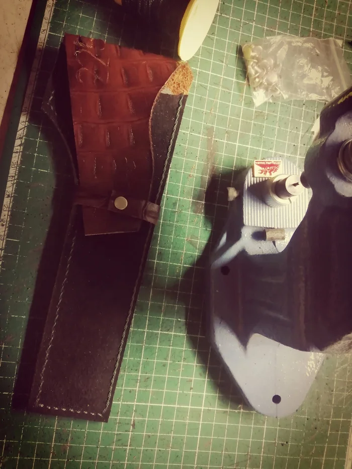 Caliper Case. Leather Case - My, Leather products, Male, Accessories, Natural leather, Calipers, Case, Voronezh, Vaso, With your own hands, Longpost