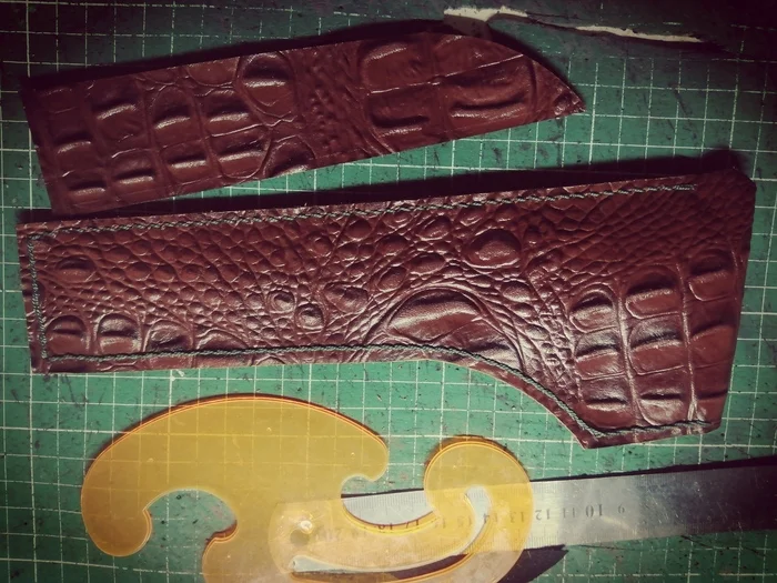 Caliper Case. Leather Case - My, Leather products, Male, Accessories, Natural leather, Calipers, Case, Voronezh, Vaso, With your own hands, Longpost