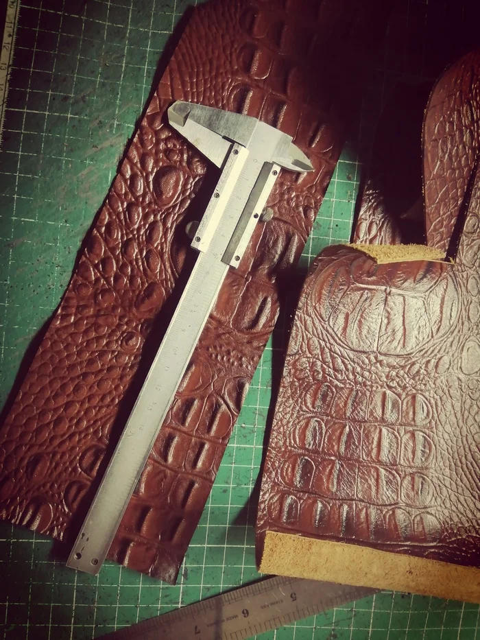 Caliper Case. Leather Case - My, Leather products, Male, Accessories, Natural leather, Calipers, Case, Voronezh, Vaso, With your own hands, Longpost