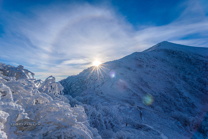 Восход и гало