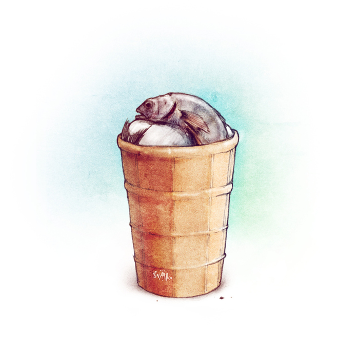 Мороженое с рыбой