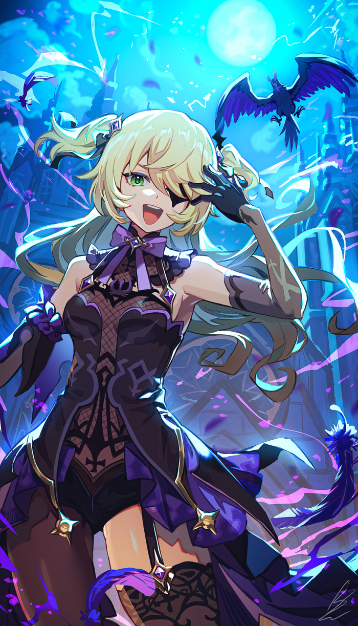  Anime Art, , Pixiv, Fischl (Genshin Impact), Genshin Impact