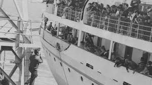 Прибытие эмигрантов, из коллекции Национального морского музея Австралии.