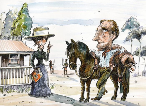 Современная австралийская карикатура на этот сюжет.