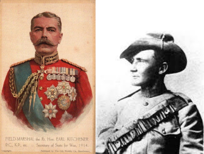 Лорд Китченер и лейтенант Морант - тот, кто дал приказ: "Пленных не брать", и тот, кто поплатился за "творческое" исполнение.