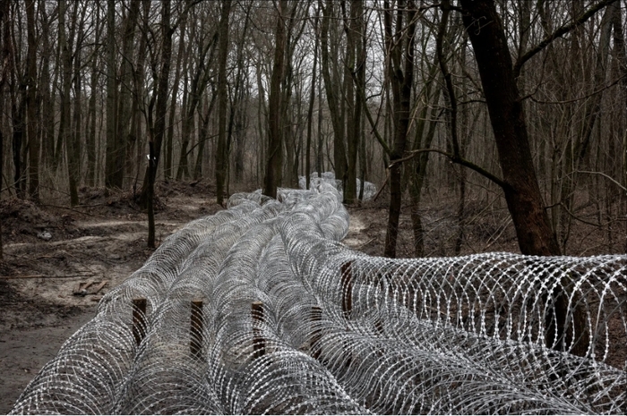 Украина установила заграждения из колючей проволоки вдоль границы с Курской областью России