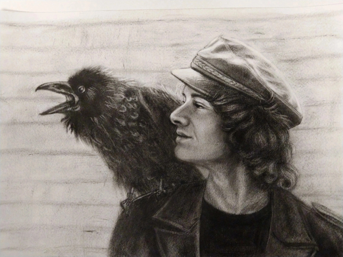 Ворон. Сухая кисть