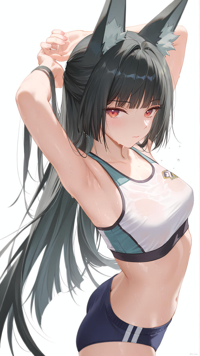 Miyabi Anime Art, , Zenless Zone Zero, Hoshimi Miyabi (zzz), Animal Ears, ,  