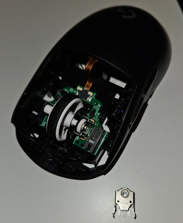 Разобранная мышь и новый энкодер