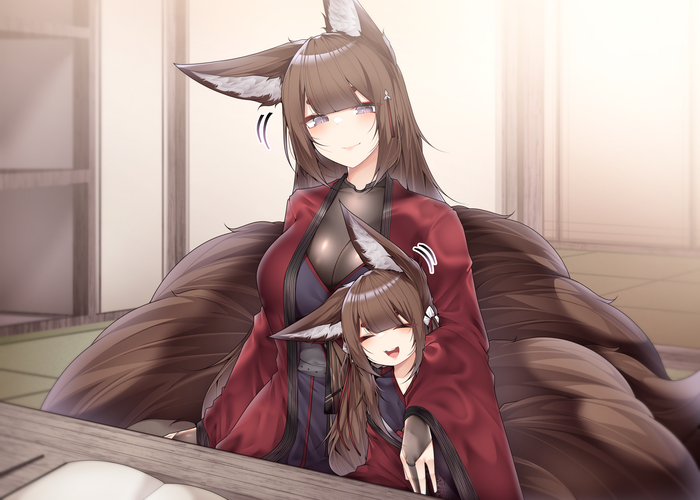       Samip, , , Anime Art, Azur Lane, Animal Ears, , , Amagi,   ,  