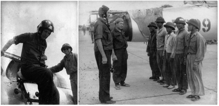 Начальник Группы СВС ВВС во Вьетнаме генерал-майор Евгений Николаевич Анциферов лично обучает вьетнамский летно-технический состав, 1968 г.