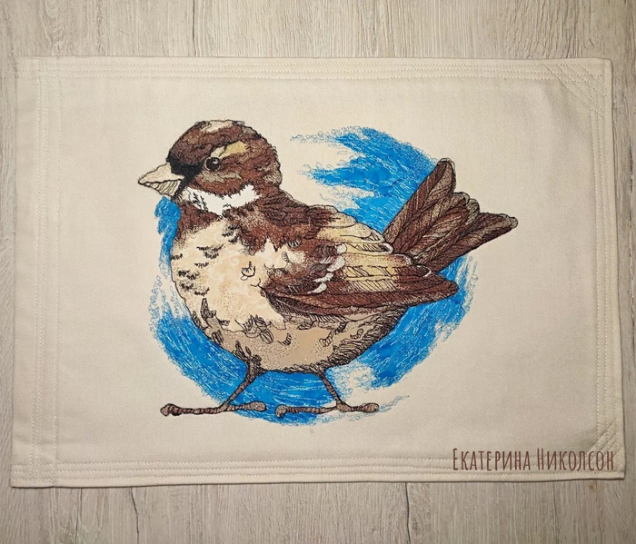 флаг для яхты со свободно-ходовой вышивкой