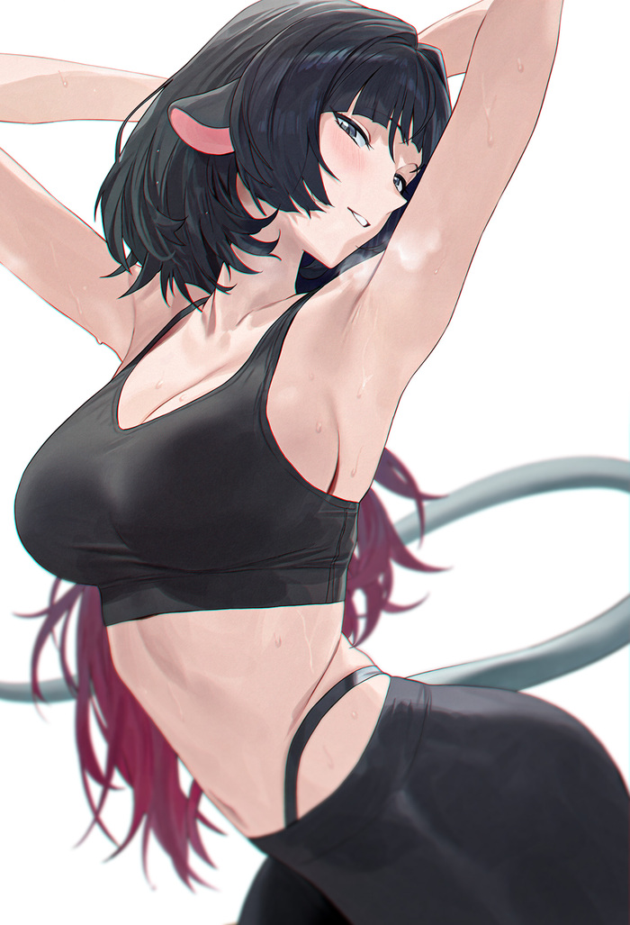 Крыска на тренировке