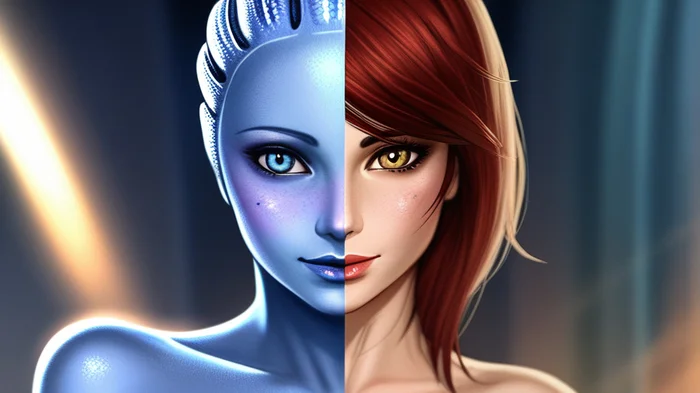 Mass Effect - Neural network art, Stable diffusion, Shepard, Liara Tsoni