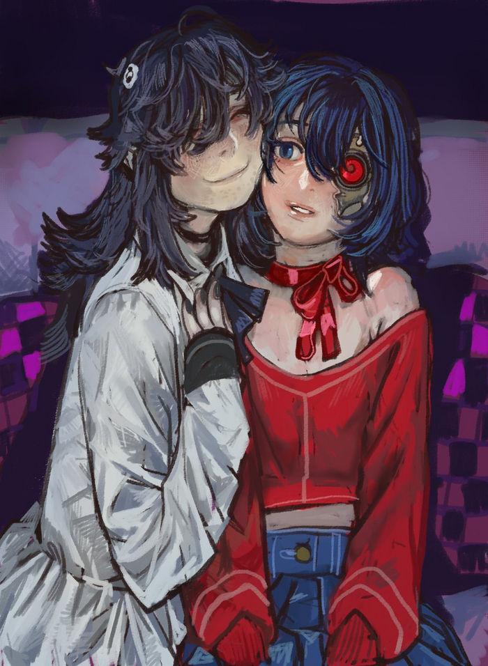    Miside #008 , Anime Art, Miside, ,  , , , , , Creepy Mita (Miside), , Mita (MiSide), , ,   , Mossa