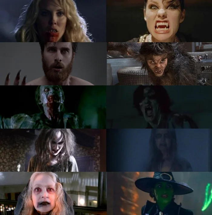 Supernatural classic monsters vs Marvel classic monsters - Mystic, Horror, Vampires, Werewolves, Zombie, Призрак, Witches, Monster, Supernatural, Marvel