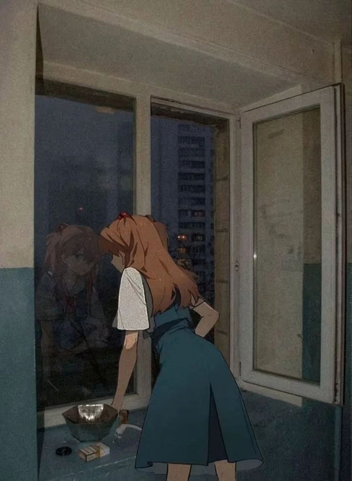  .       , Anime Art, Asuka Langley, Rei Ayanami, Evangelion