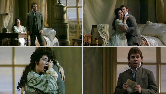 А Виолетта прощается с ним... разрывается между любовью и попыткой выполнить обещание, данное Жоржу Жермону...