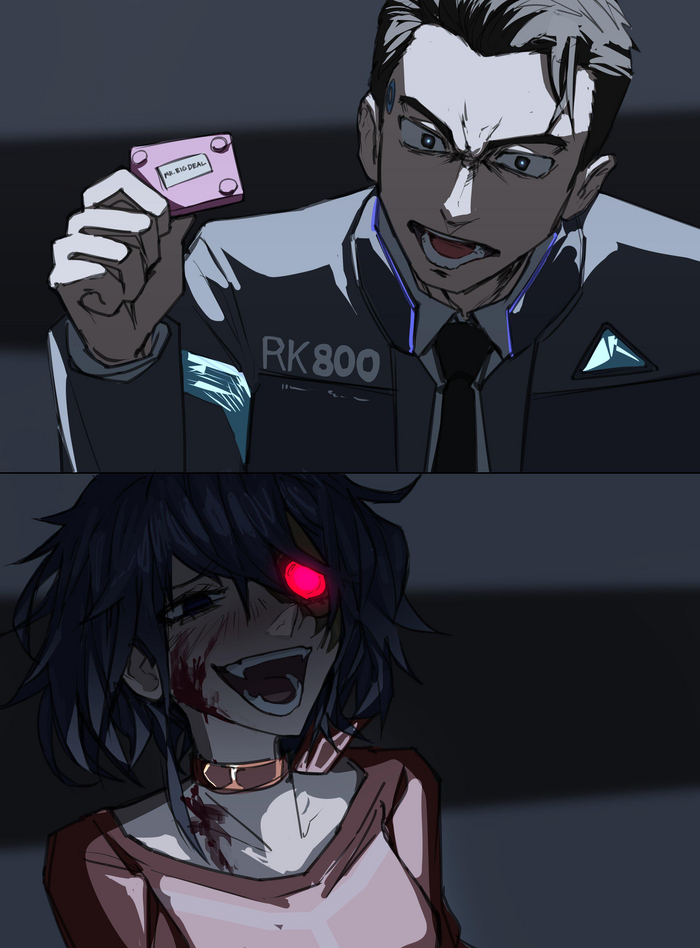 "28 " , Miside, Detroit: Become Human, , Mita (MiSide), , Anime Art,  - Detroit: Became Human, 