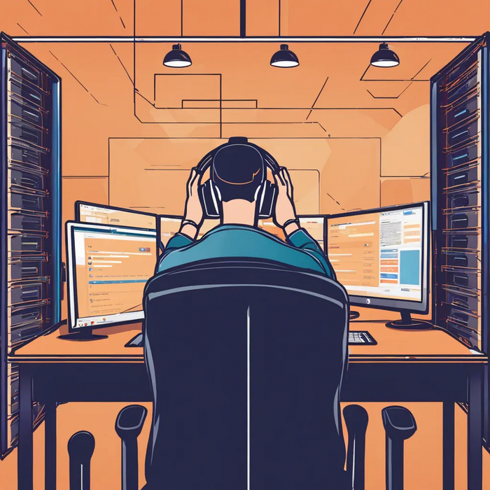 Нейромужик внимательно прислушивается (StableDiffusion, пиксели, 2025 г)