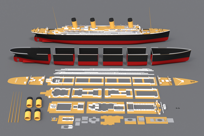  RMS Titanic  3D- ,  , 3D , 3D , 3D ,  , , , , Blender, , , , 