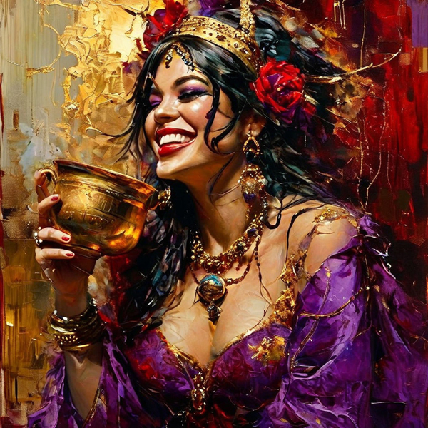 Блудница, как она образно описана в Апокалипсисе.