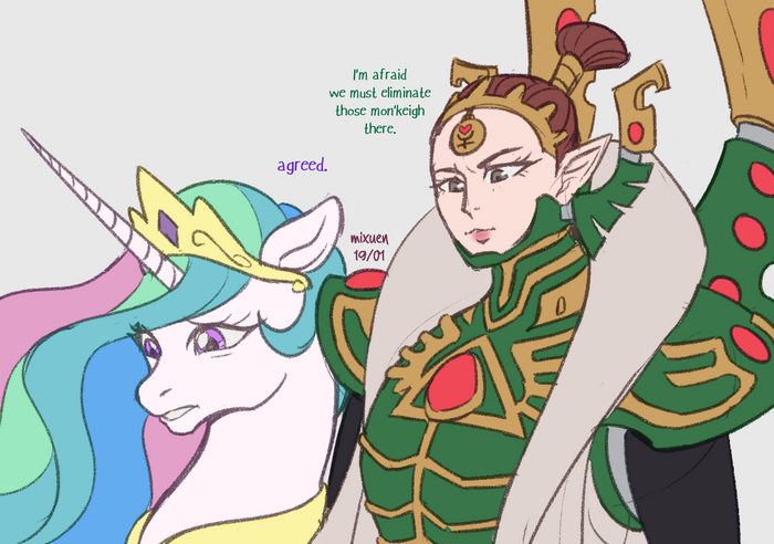     My Little Pony, Ponyart, Princess Celestia, Ponyhammer,   