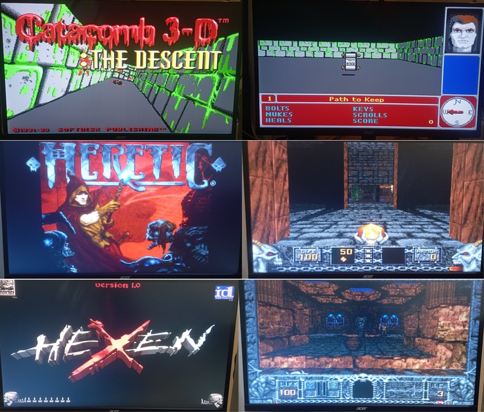catacomb 3d (1991) heretic (1994) hexen (1995)