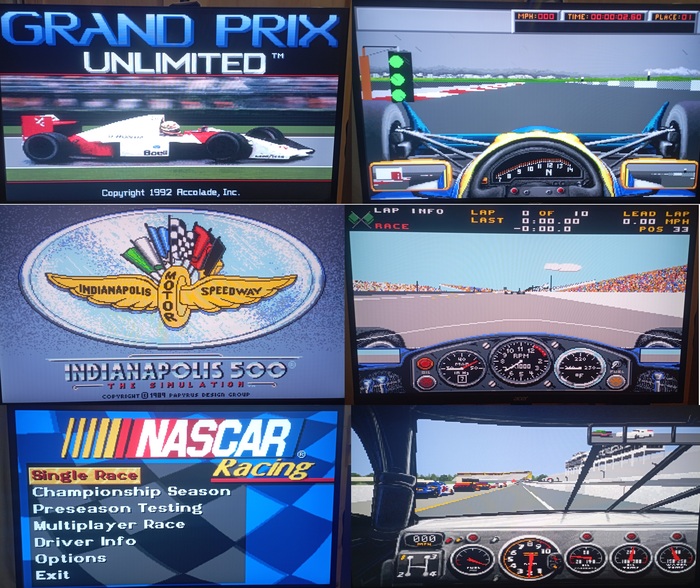 grand prix unlimited (1992) indianapolis 500 (1989) nascar racing (1994) 15 кадров
